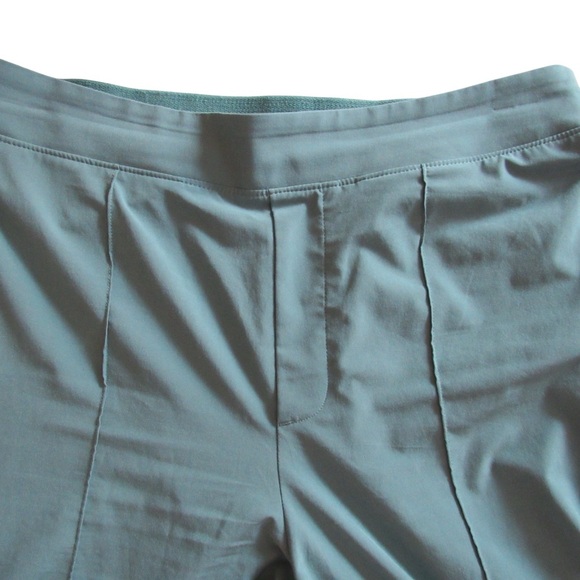 Athleta Brooklyn Heights High Rise Pants 8 Tall Teal Featherweight Stretch Airy - Picture 6 of 9